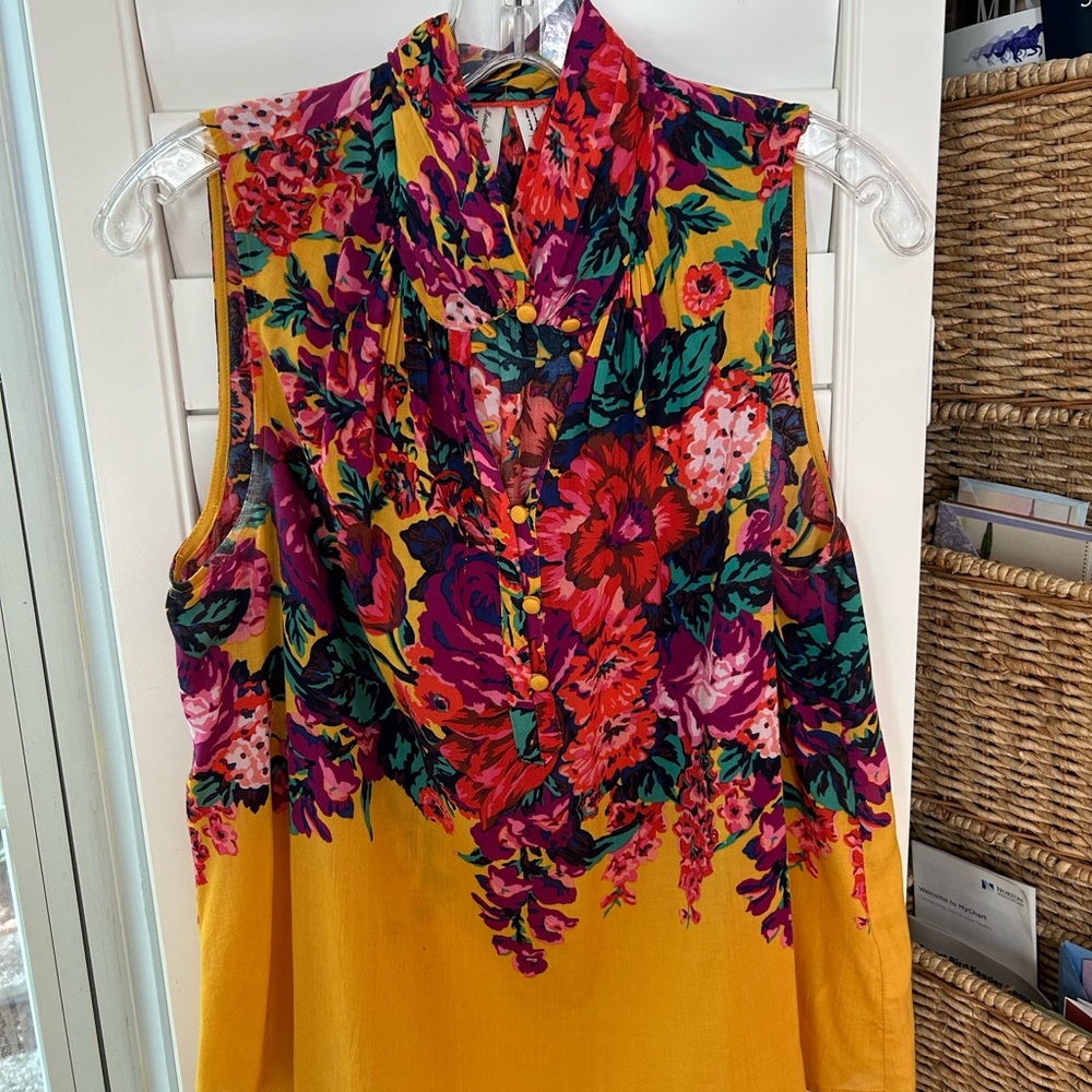 Anthropologie Multicolor Floral Blouse